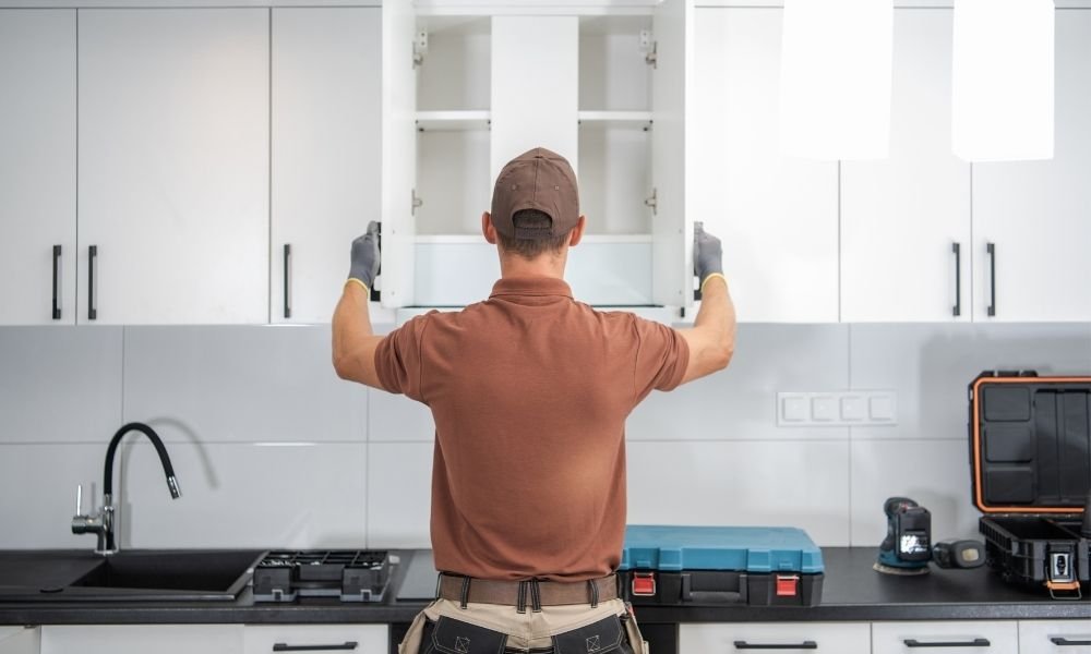 Finish Removing the Cabinet FrontsTo Take Out Kitchen Cabinets