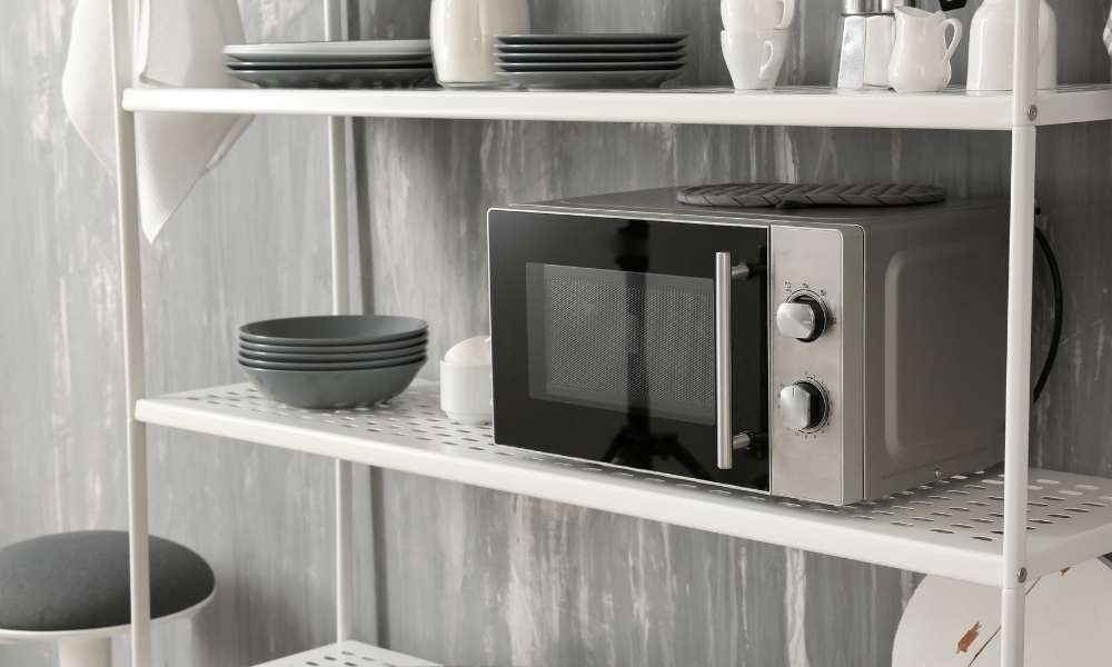Custom Shelving  Microwave Kitchen
