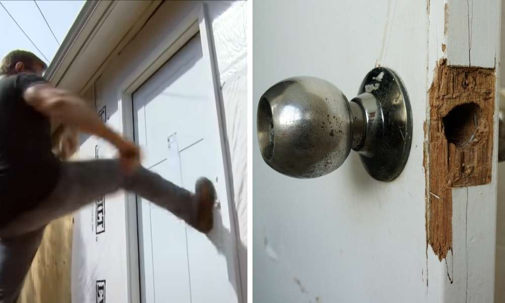 Door Kicking for unlock bedroom door 