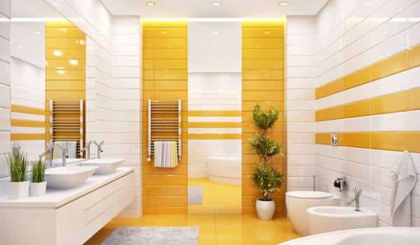 Choose A Size That Is Appropriate for A Yellow Tile Bathroom