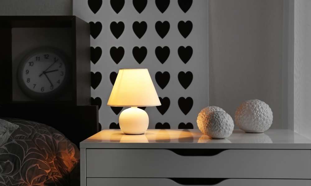Silver And Black Bedroom Nightstand